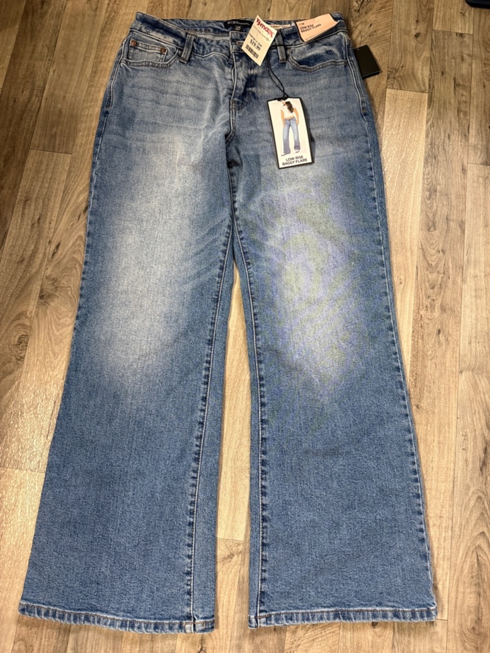 BCBGeneration Light Blue Wide Leg Flare Jeans